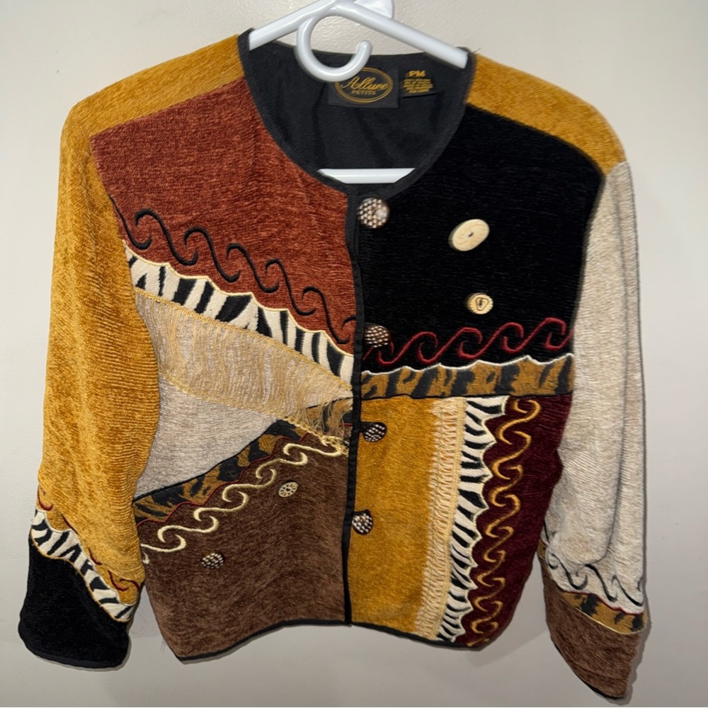 Allure Multicolor Abstract Cardigan